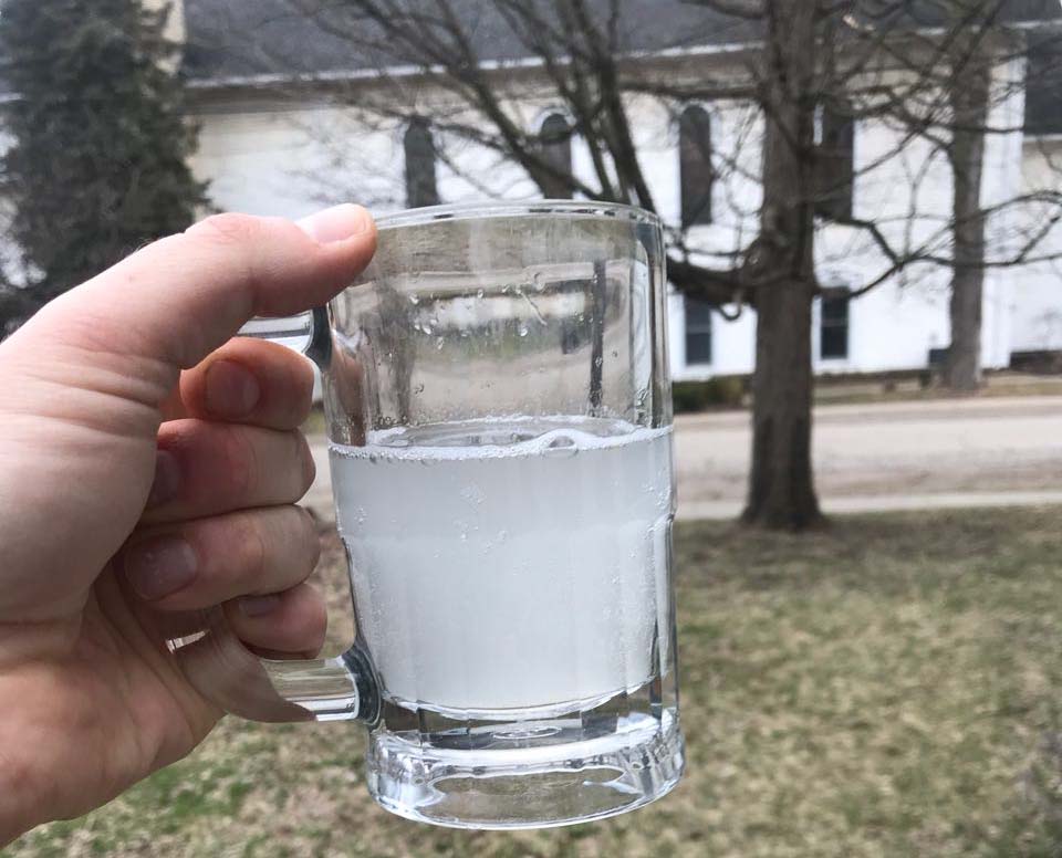 A toast to the tree with some maple sap seltzer